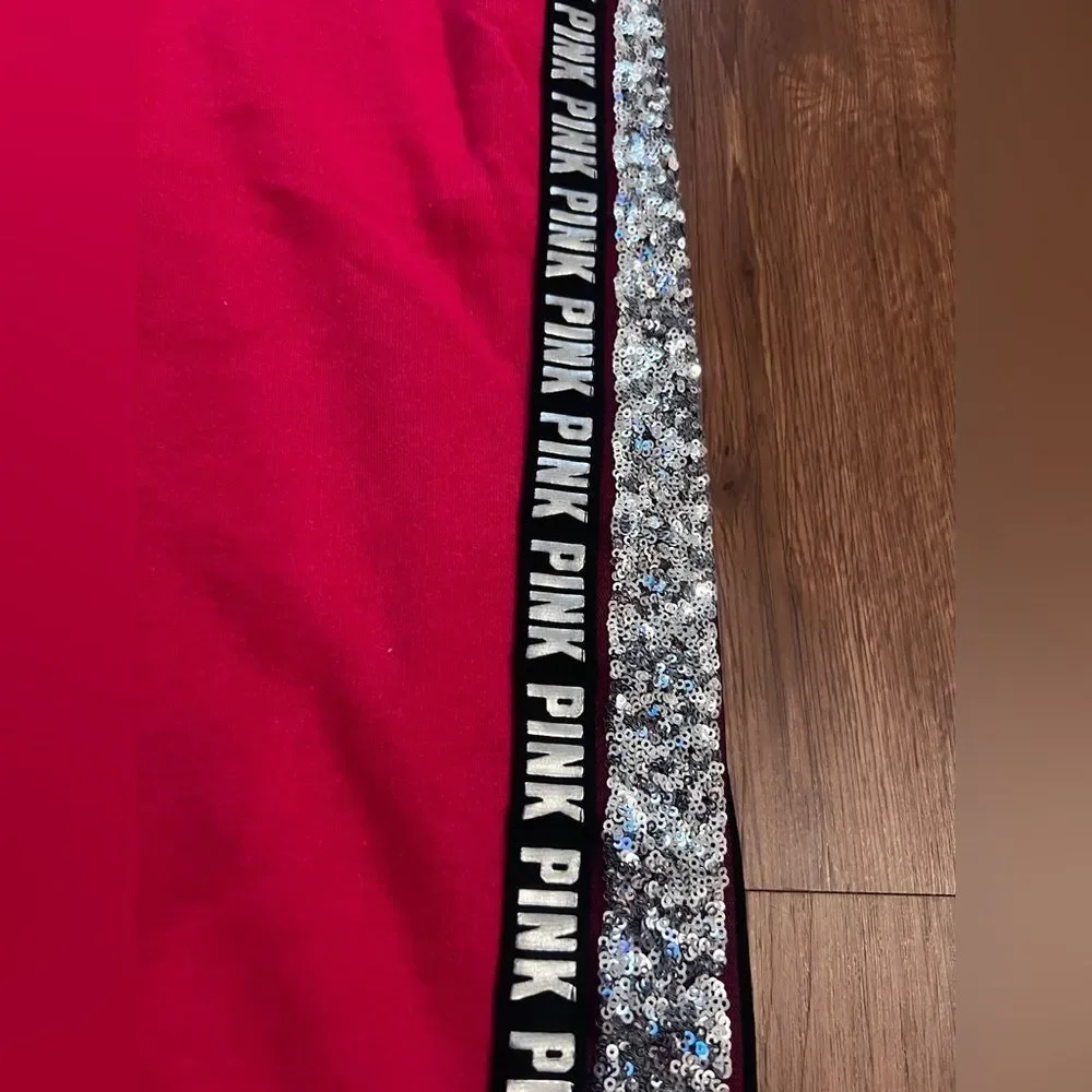 PINK VS RED BLING HOODIE / JOGGERS OUTFIT SET XL
